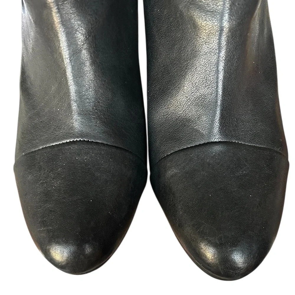 Rag & Bone Harrow Black Leather Booties Size 39.5